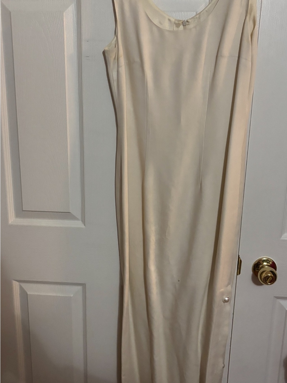 Sporto Ivory Satin Maxi Slip Dress